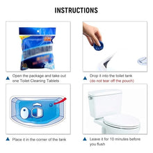 Load image into Gallery viewer, Toilet Detergent Toilet Bowl Cleaners Toilet Cleaning Tablets Toilet Deodorizer Bathroom Cleaners 10PCS
