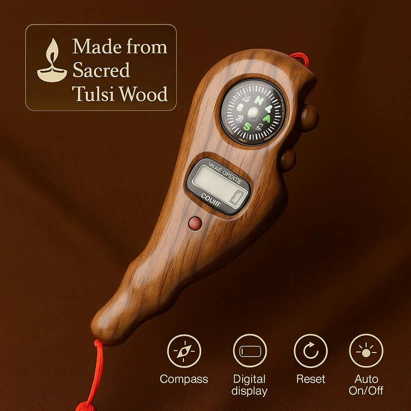 🌿✨ Tulsi Mala Feel Mantra Jaap Digital Counting Machine 📿🕉️